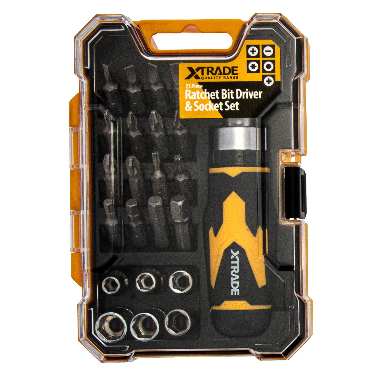 XTrade X0900076 Ratchet Bit Driver & Socket Set (23 Piece) 2
