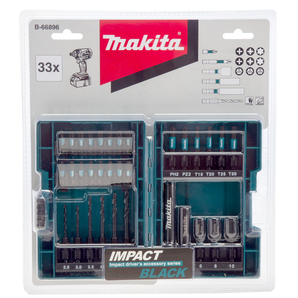 Makita B-66896 Impact Black Screwdriver Bit Set (33 Piece)