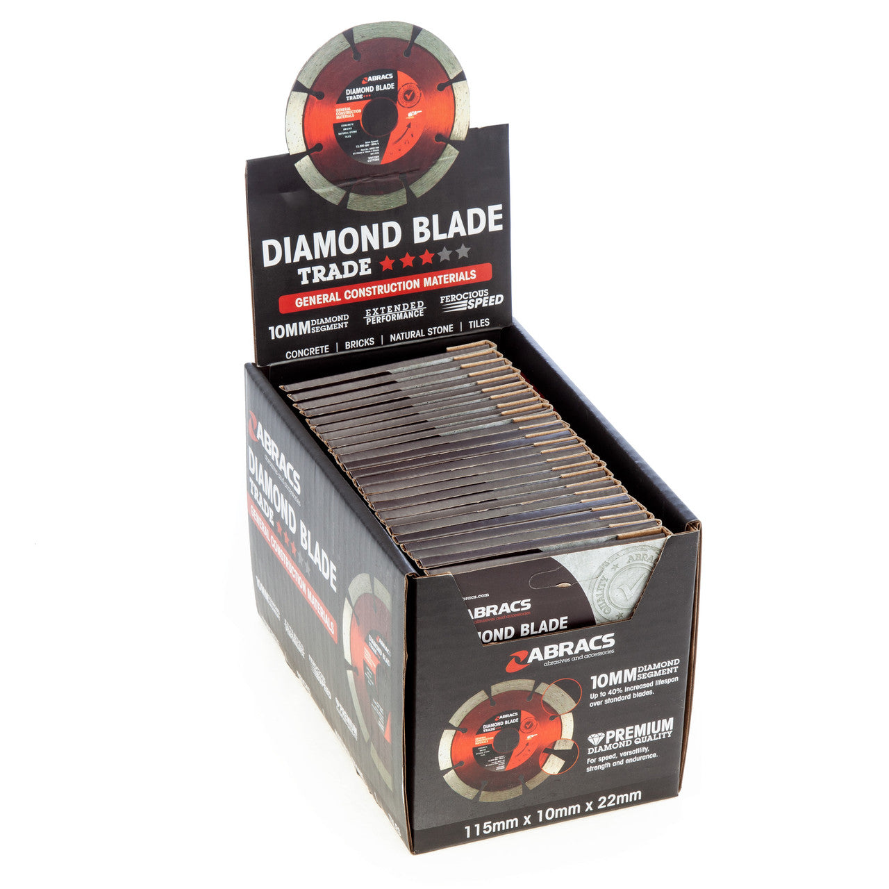 Abracs ABDD115M Diamond Blade General Purpose 115mm x 10mm x 22mm 3