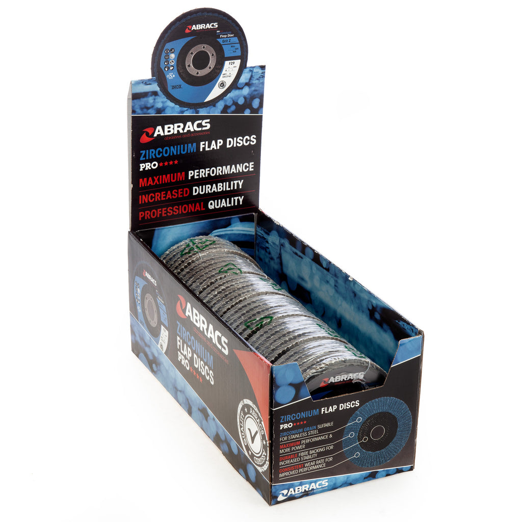 Abracs ABFZ115B060 Pro Zirconium Flap Disc 115mm 60 Grit (5 Pack) 3