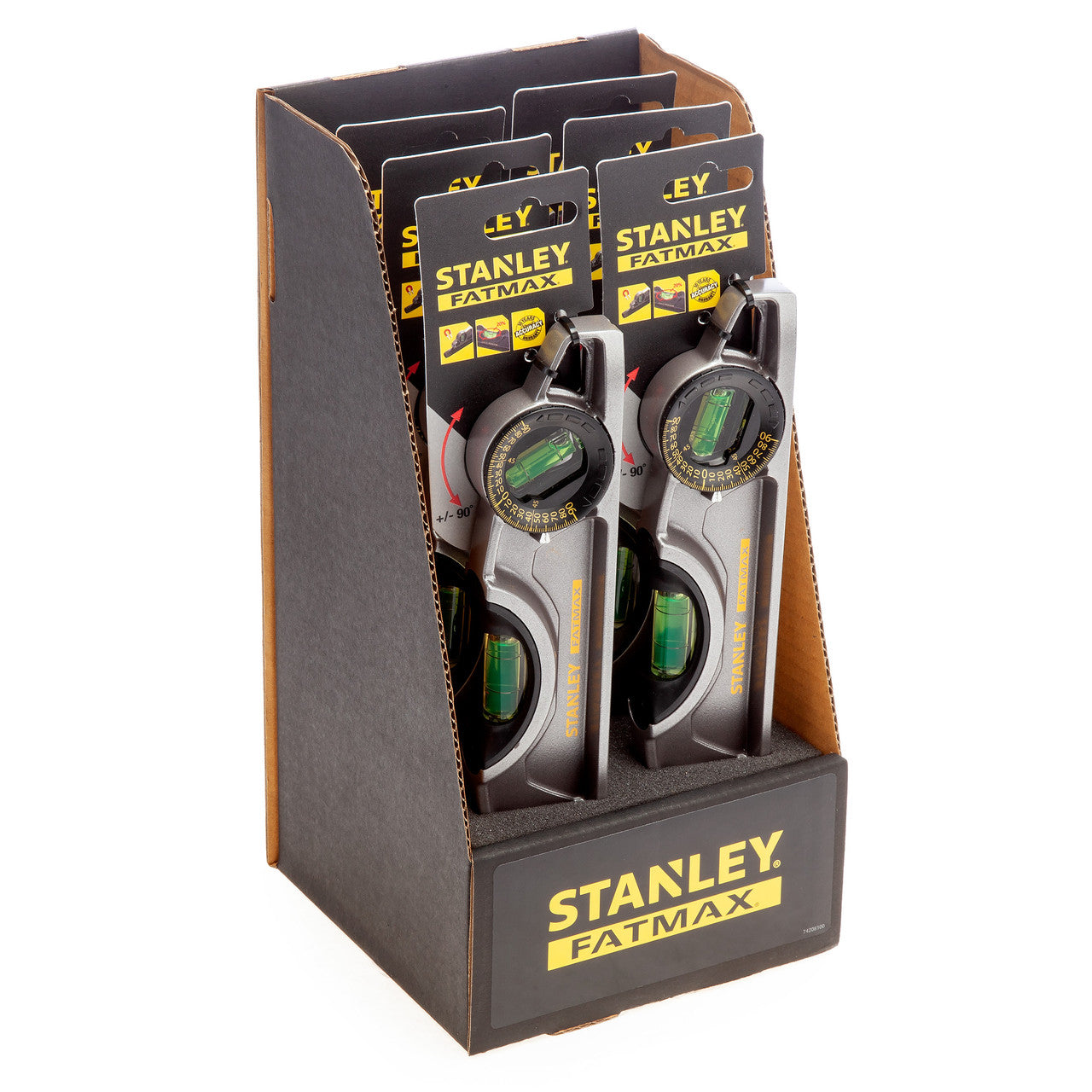 Stanley 250mm / 10" FatMax Xtreme Torpedo Level 3 Vials (0-43-609) 2