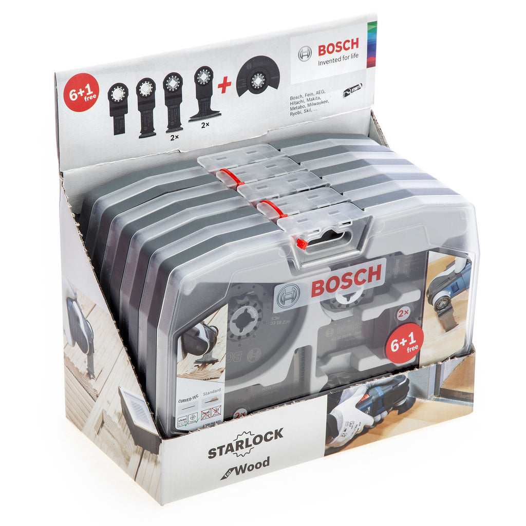 Bosch 2608664623 Starlock Wood Working Multi-Tool Blade Set (7 Piece) 2