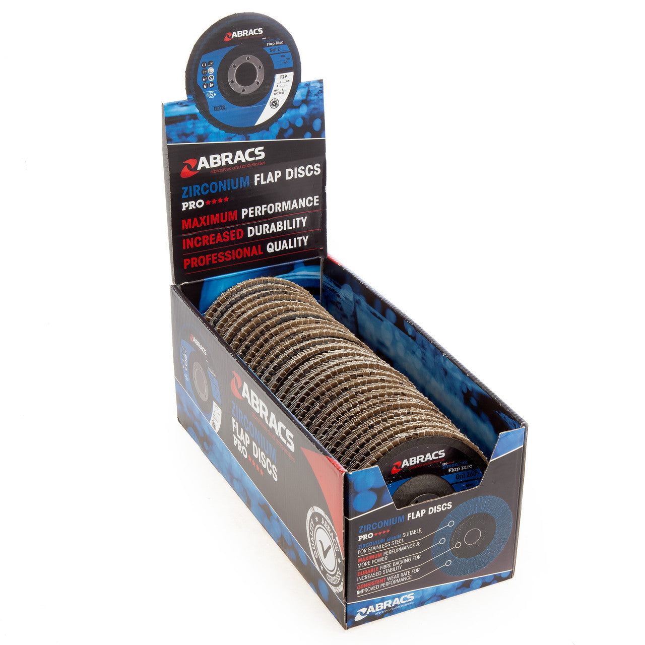 Abracs ABFZ125B060 Zirconium Flap Disc with DPC Centre 125mm x 22.23mm 60 Grit 2