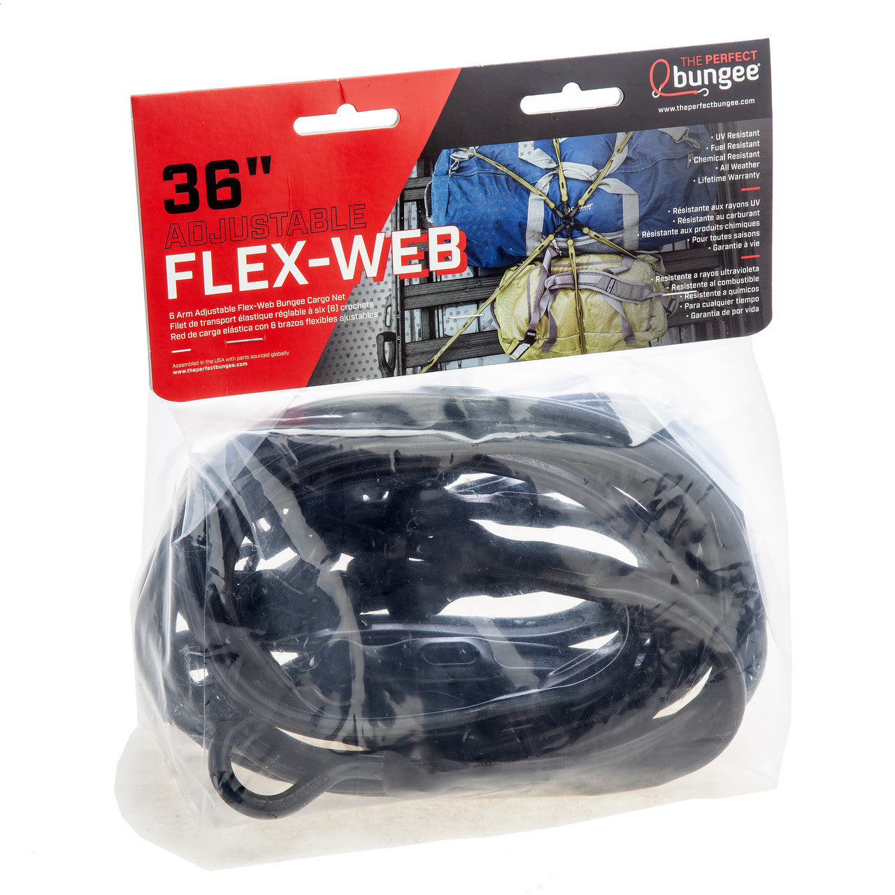 The Perfect Bungee FW36-6BK Flex-Web Bungee Cargo Net in Black (up to 144in x 144in) 2