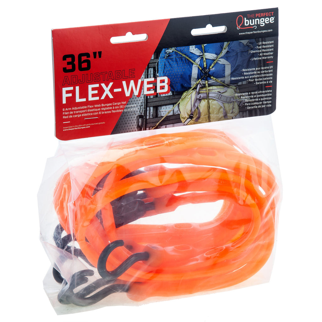The Perfect Bungee FW36-6NG Flex-Web Bungee Cargo Net in Orange (up to 144in x 144in) 2