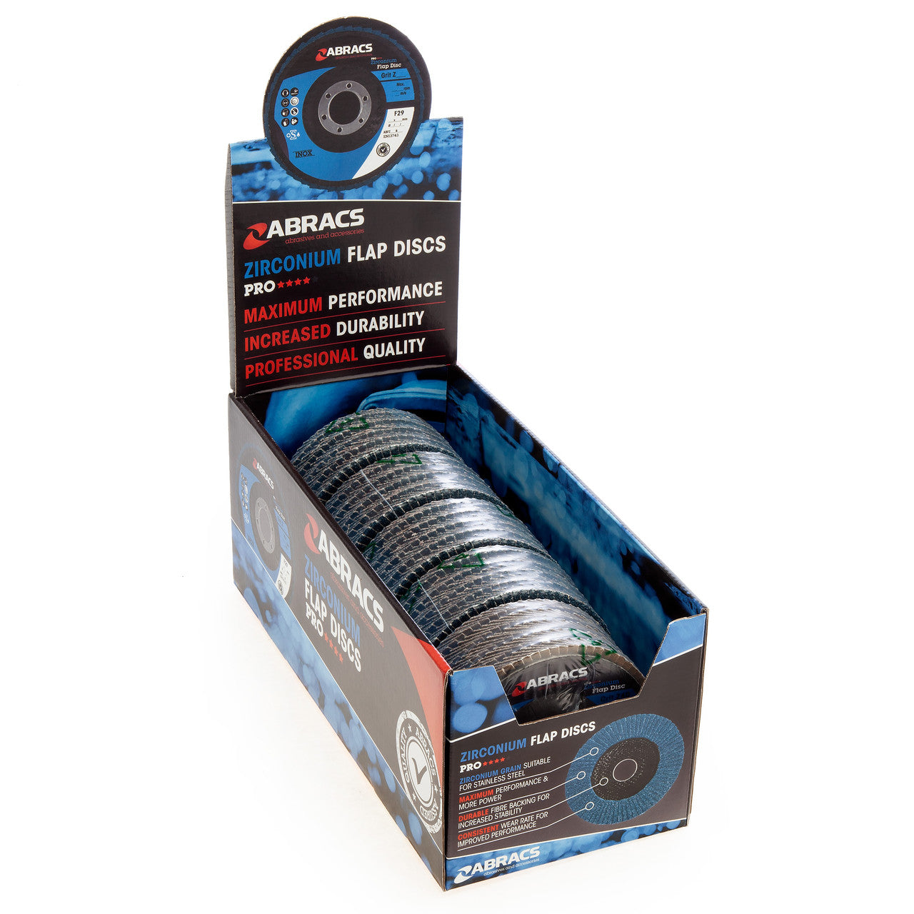 Abracs ABFZ115B040 Pro Zirconium Flap Disc 115mm 40 Grit (5 Pack) 1