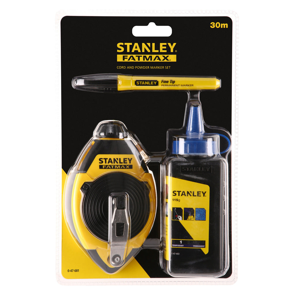 Stanley 0-47-681 FatMax Chalk Line & Blue Builders Chalk 30m 3