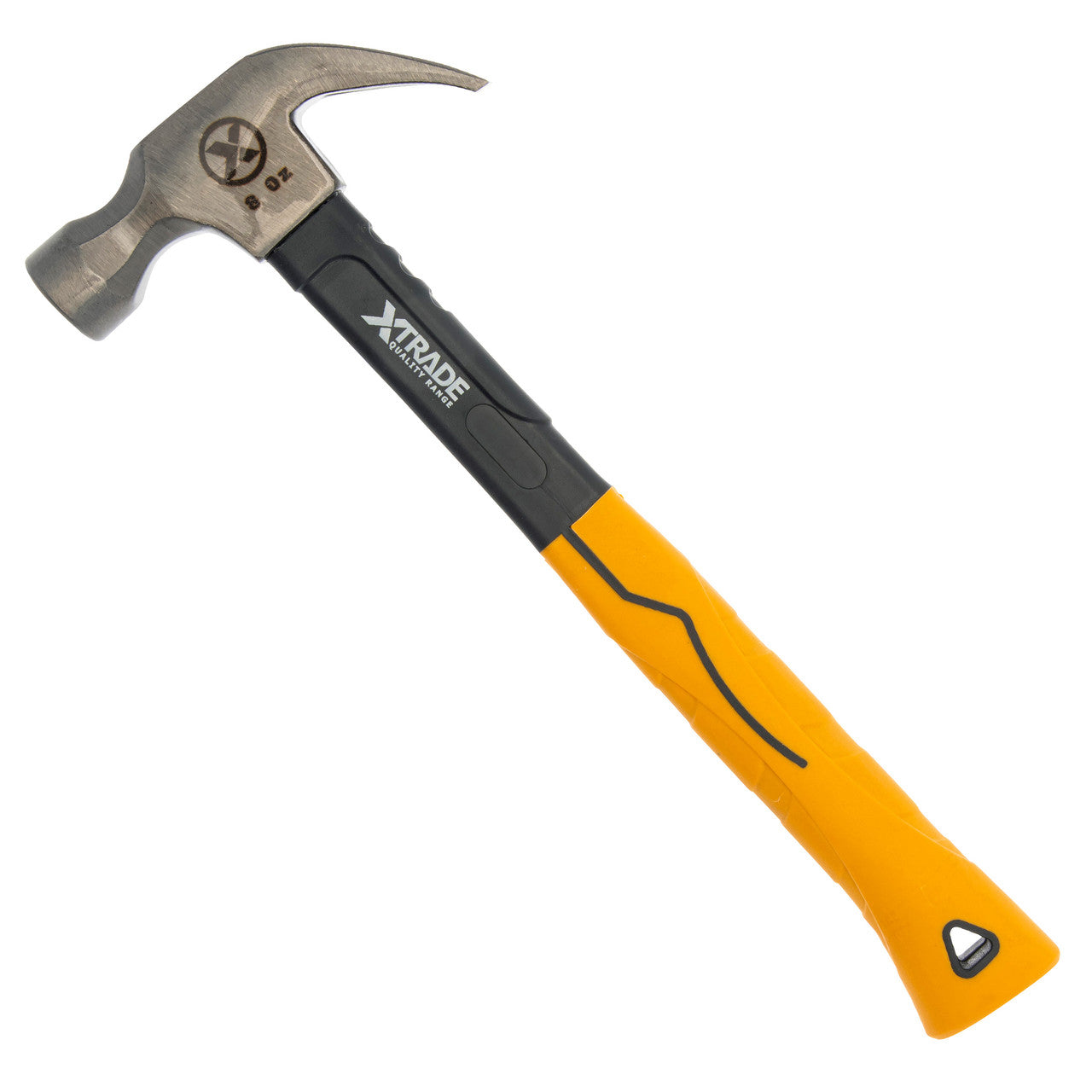 XTrade X0900085 Claw Hammer with Fibreglass Handle on white background