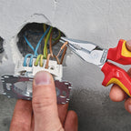 Knipex 0826185 Needle-Nose Combination Pliers in use doing electrical work
