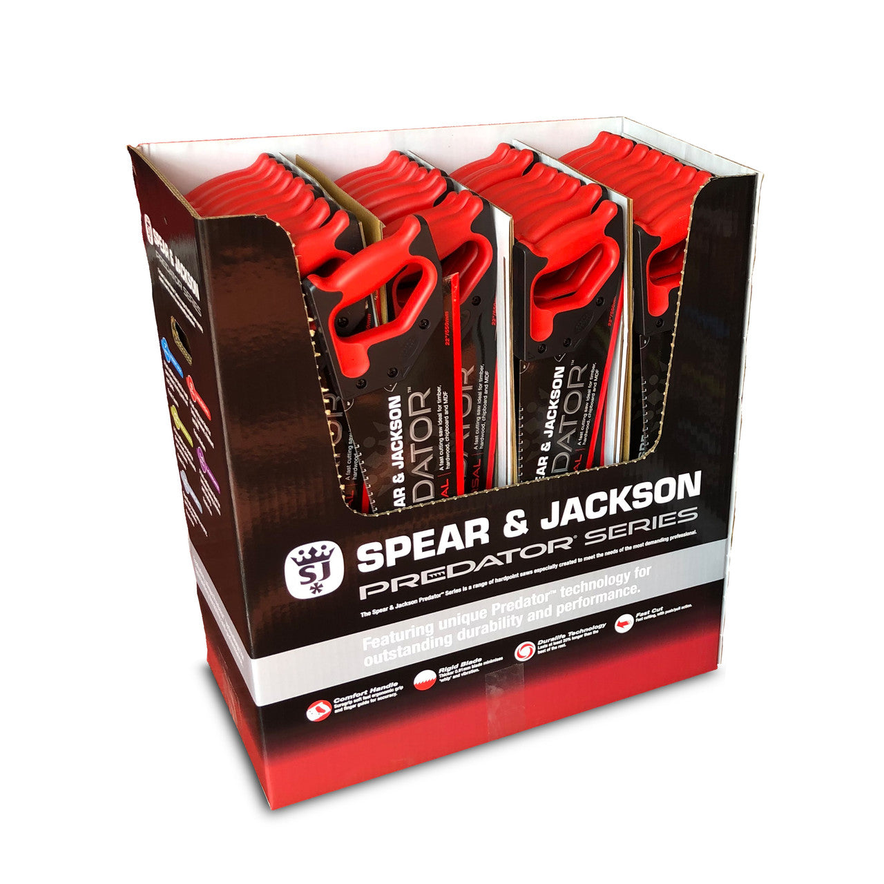 Spear & Jackson B9822 Predator Universal Hand Saws x 40 in Display Box