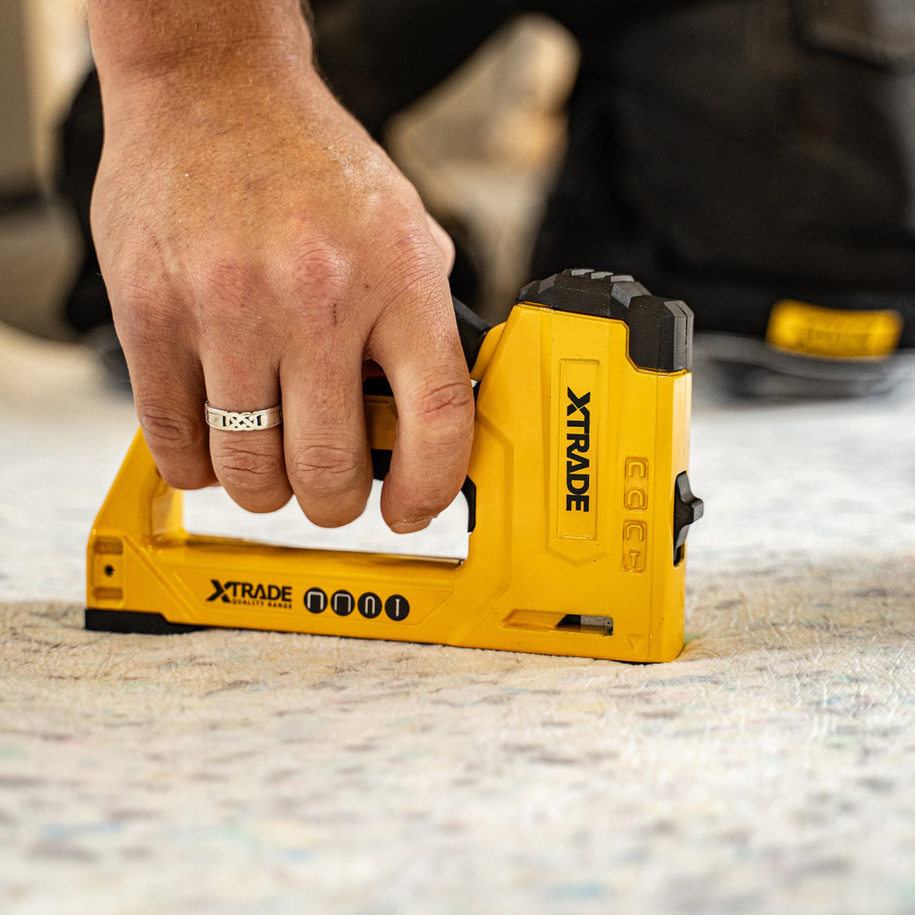 XTrade X0900073 Heavy Duty Staple Gun 4 in 1 tacking down flooring felt