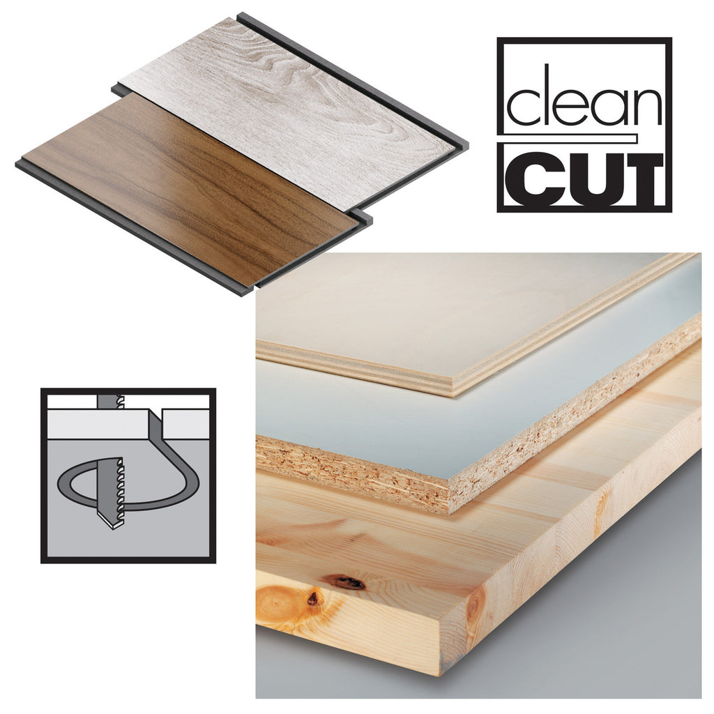 Bosch T101AO Clean for Wood Jigsaw Blades showing material it can cut