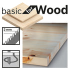 Bosch T119BO Basic for Wood Jigsaw Blades showing material the blades can cut