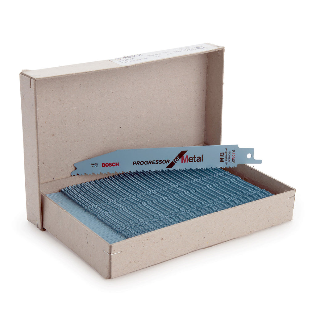 Bosch S123XF Progressor Reciprocating Saw Blades for Metal in box