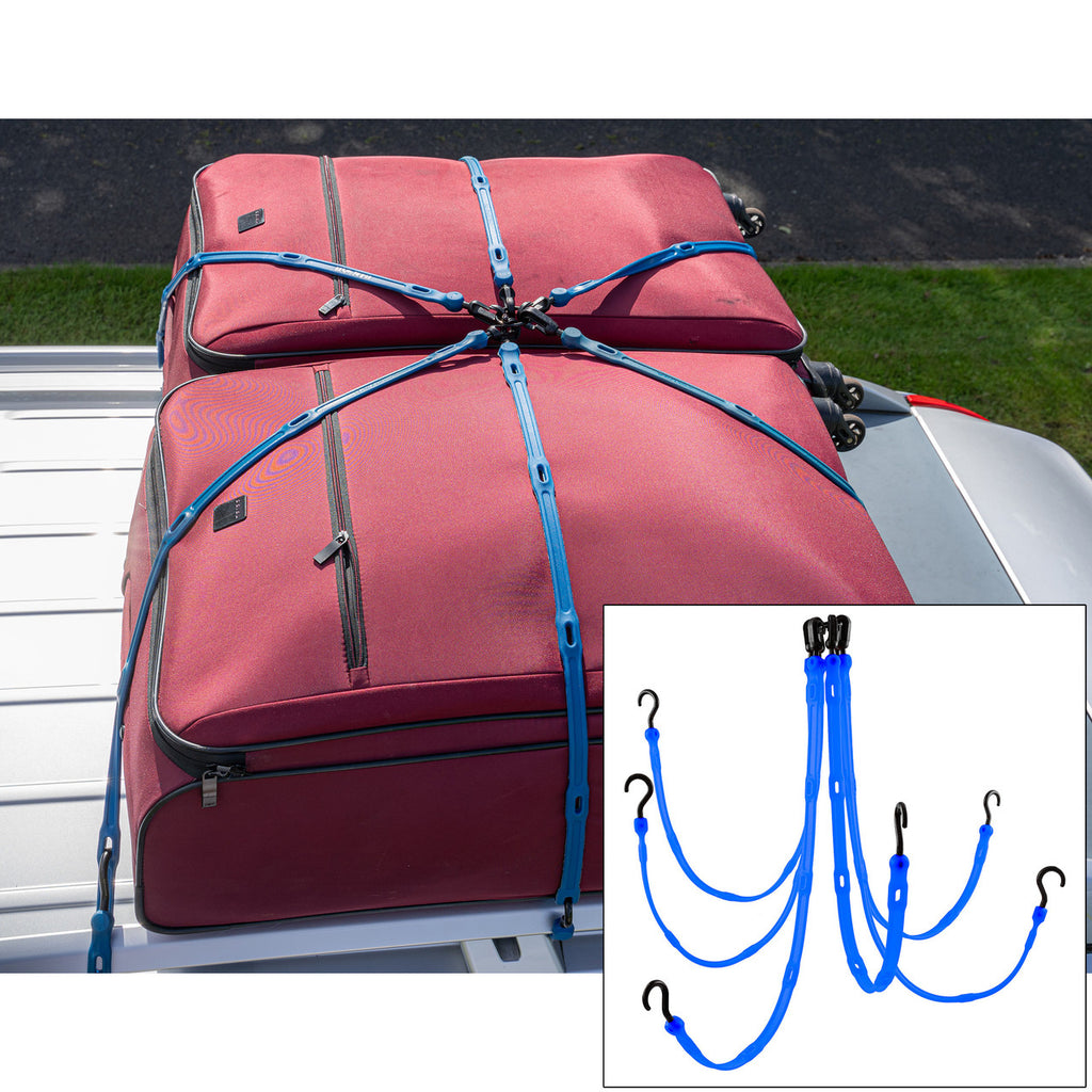 The Perfect Bungee FW36-6BL Adjustable 6-Strap Flex-Web Bungee in Blue main image
