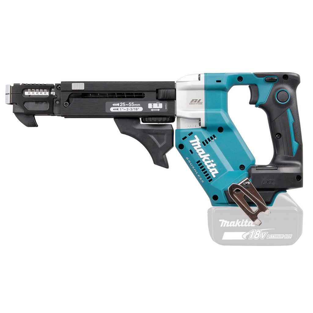 Makita DFR551Z 18V LXT Brushless Auto Feed Screwdriver (Body Only) side view