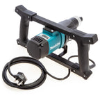 Makita UT1401 High Viscosity Paddle Mixer 1300W (240V) rear viewe showing 240V plug