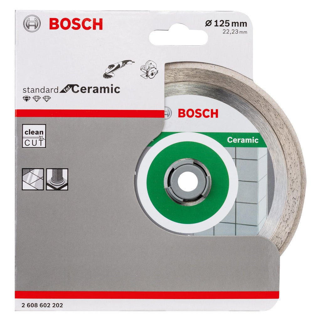 Bosch 2608602202 Standard For Ceramic Diamond Cutting Disc 125mm in packaging