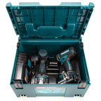 Makita DLX2131TJ 18V LXT DHP482 Combi Drill & DTD152 Impact Driver Twin Pack (2 x 5.0Ah Batteries) view inside case with tools