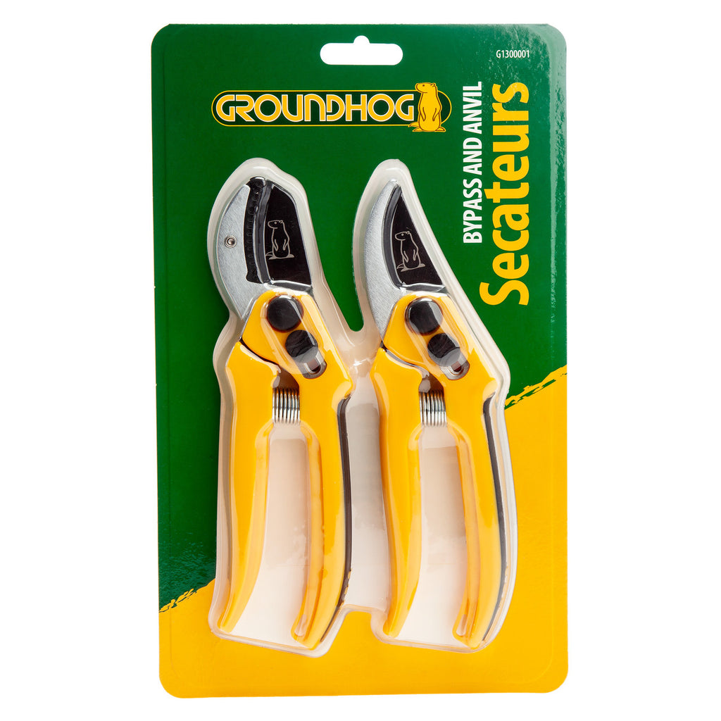 Groundhog G1300001 Anvil & Bypass Secateurs (2 Piece) main image
