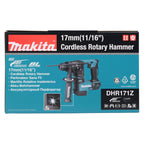 Makita DHR171Z 18V LXT Brushless SDS Plus Rotary Hammer Drill (Body Only) packaging