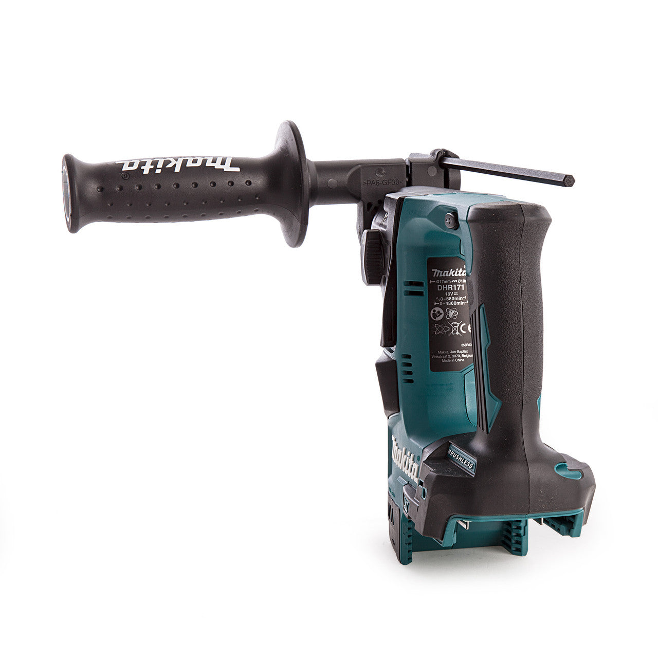 Makita DHR171Z 18V LXT Brushless SDS Plus Rotary Hammer Drill (Body Only) rear view