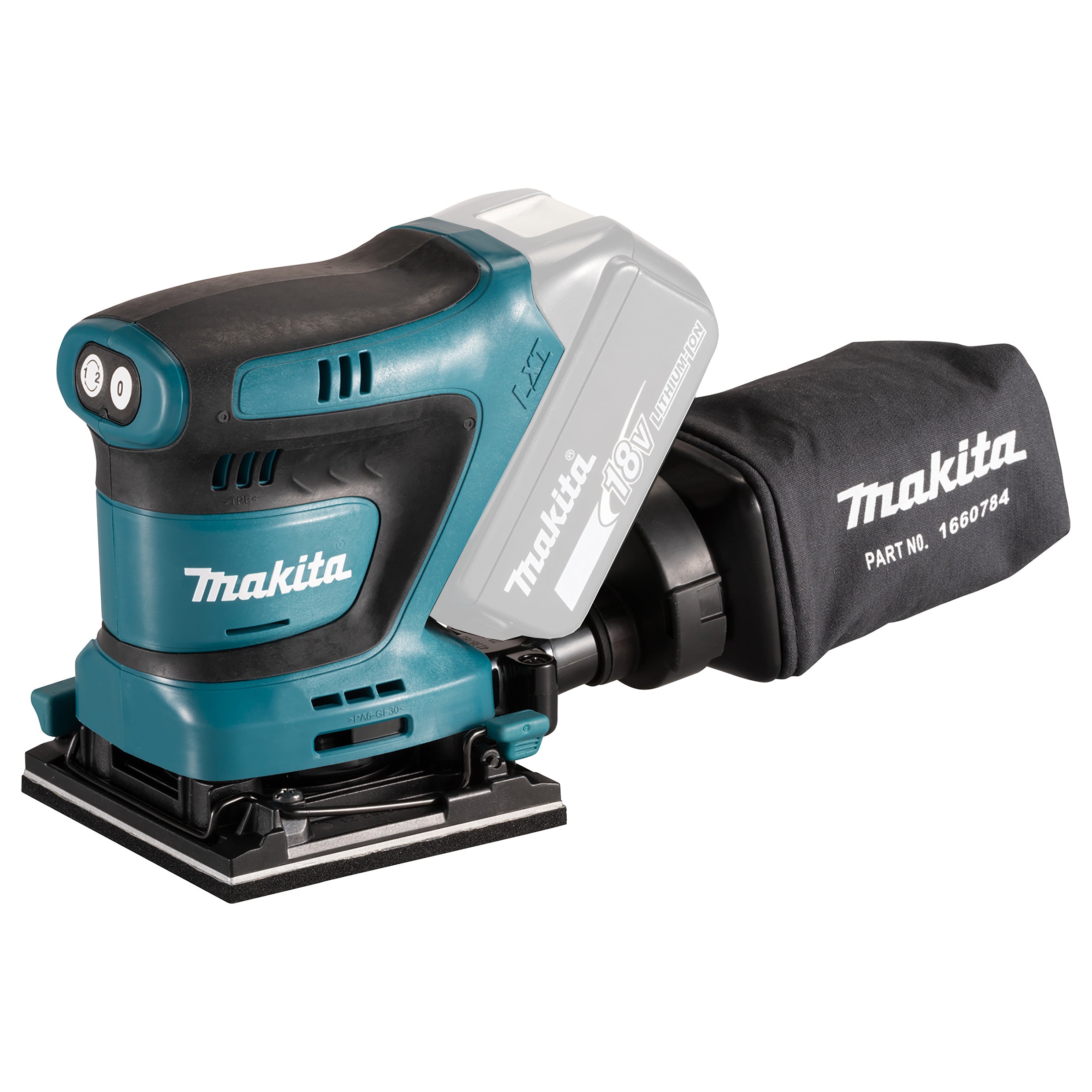Makita DBO480 LXT 18V Finishing Sander 112 102mm (Body Only)