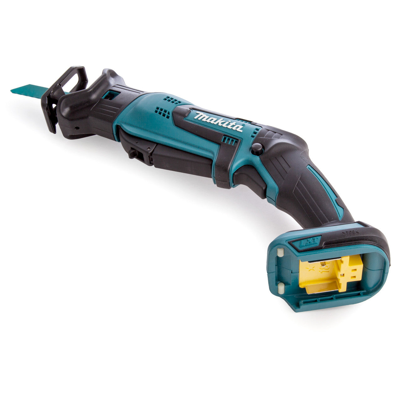 Makita DJR185Z 18V LXT Mini Reciprocating Saw (Body Only) lying on side