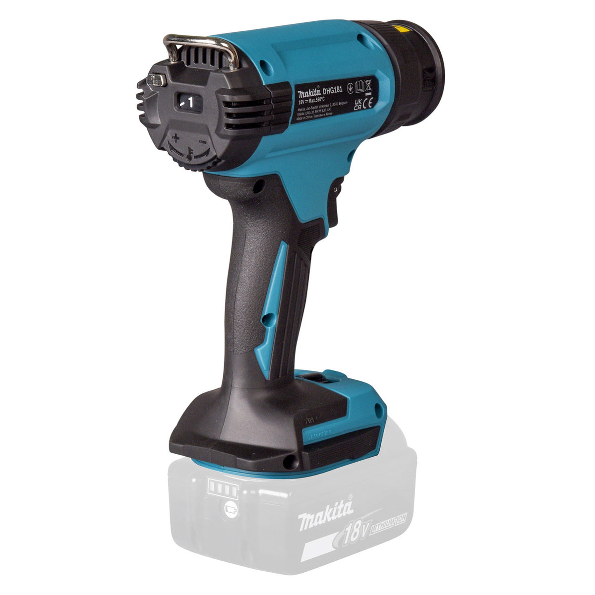 Makita DHG181ZJ 18V LXT Heat Gun in MakPac Case (Body Only) rear view