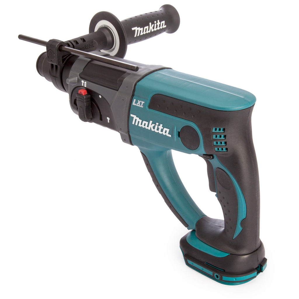 Makita DHR202Z 18V LXT SDS Plus Rotary Hammer Drill (Body Only) side view handle up
