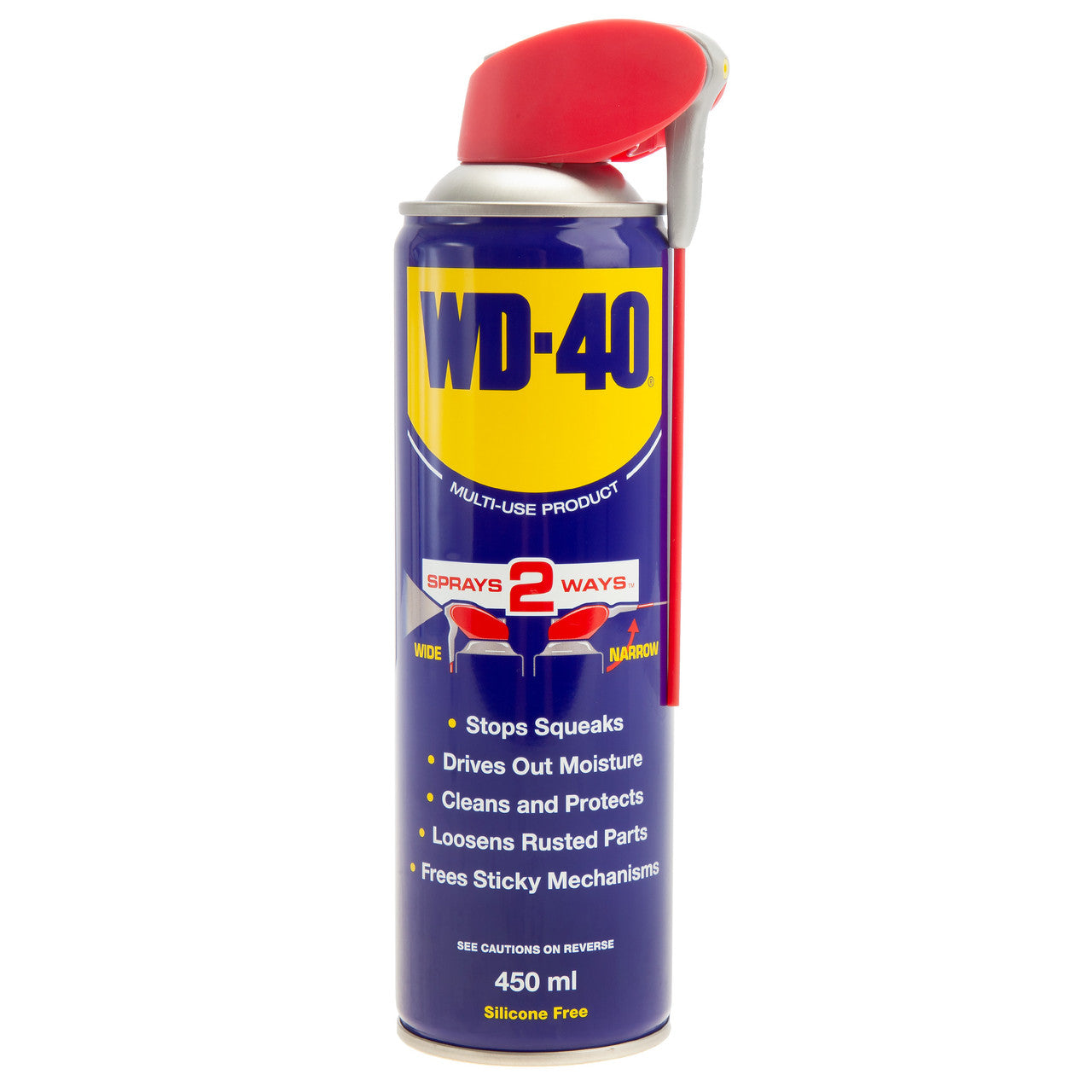 WD-40 Multi-Use Lubricant with Smart Straw (44237) 450ml (Pack of 12) straw side on