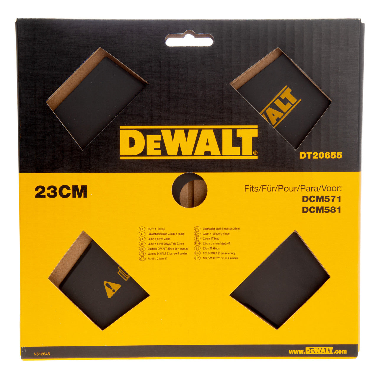 Dewalt DT20655 4 Tooth Brush Cutter Blade For Trimmer 230mm in packaging