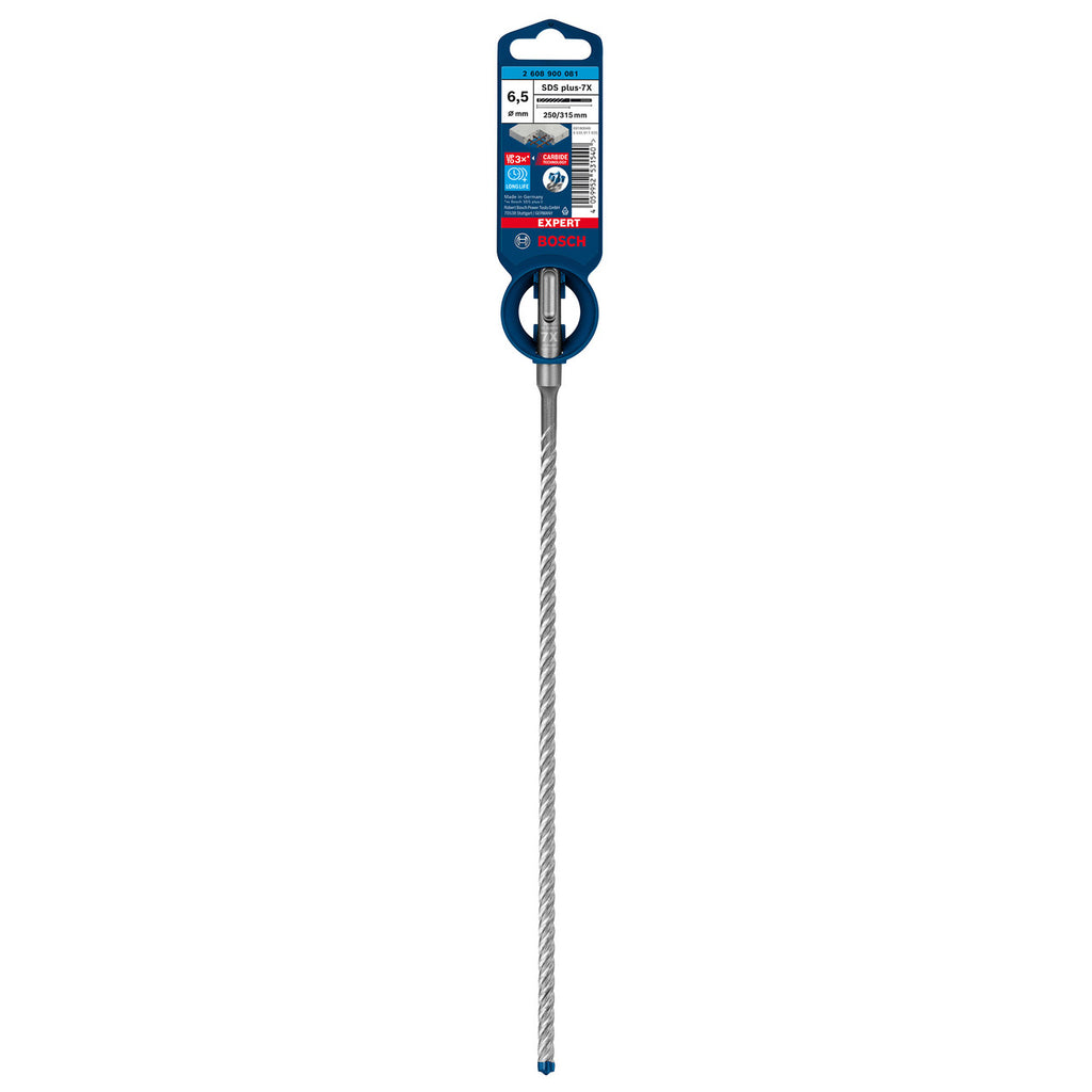 Bosch 2608900081 Expert SDS plus-7X Hammer Drill Bit 6.5 x 250 x 315mm in packaging