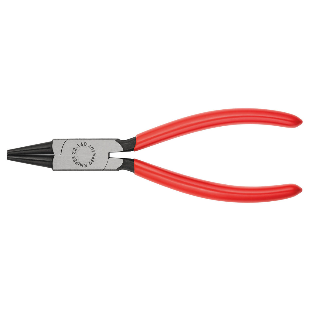 Knipex 2201160 Round Nose Pliers 160mm straight on view