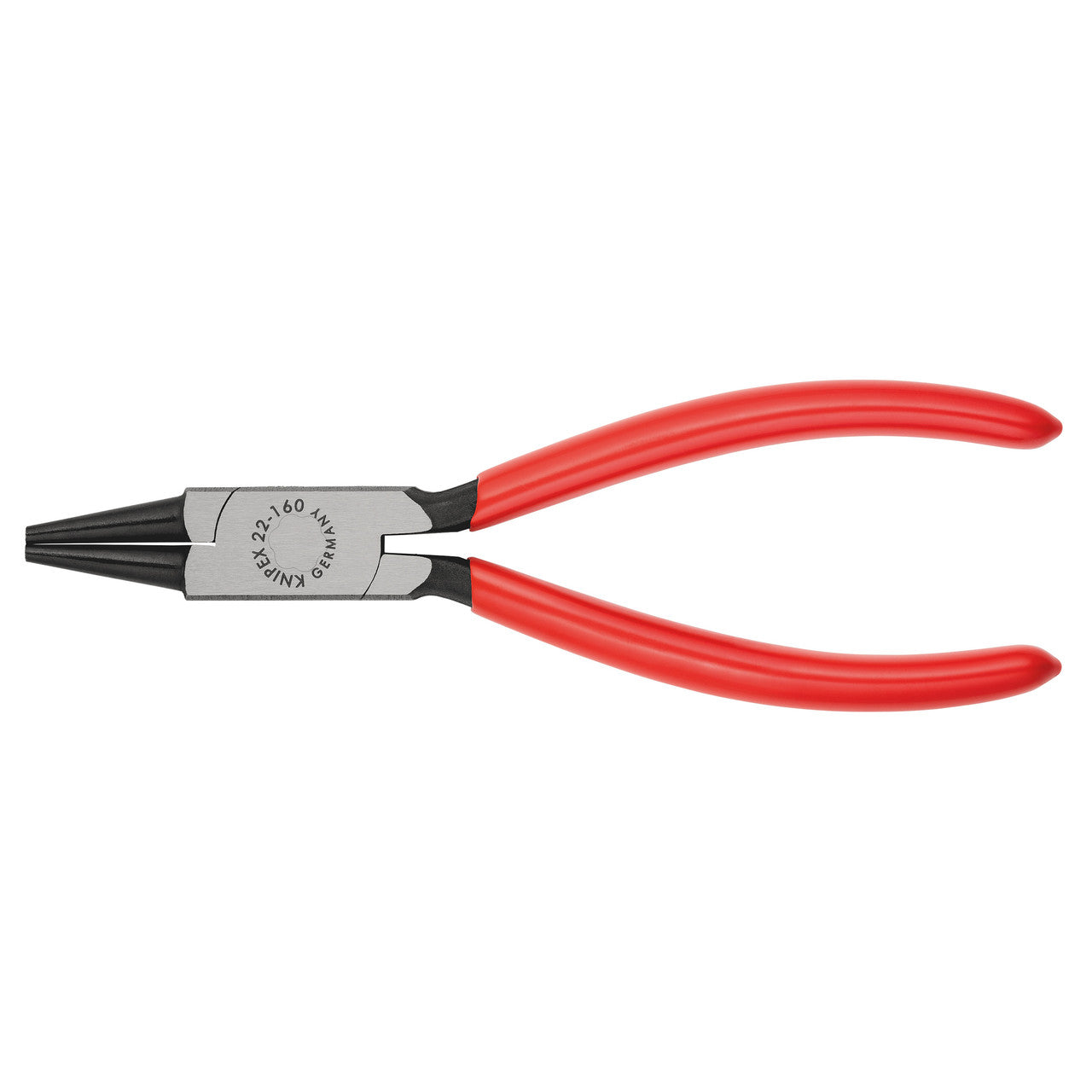 Knipex 2201160 Round Nose Pliers 160mm straight on view