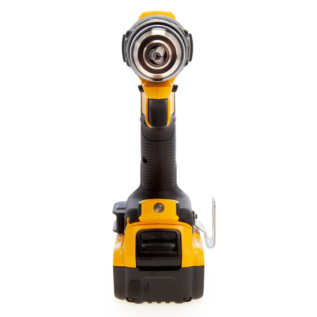 Dewalt DCD796P2 18V XR Brushless Combi Drill straight on view