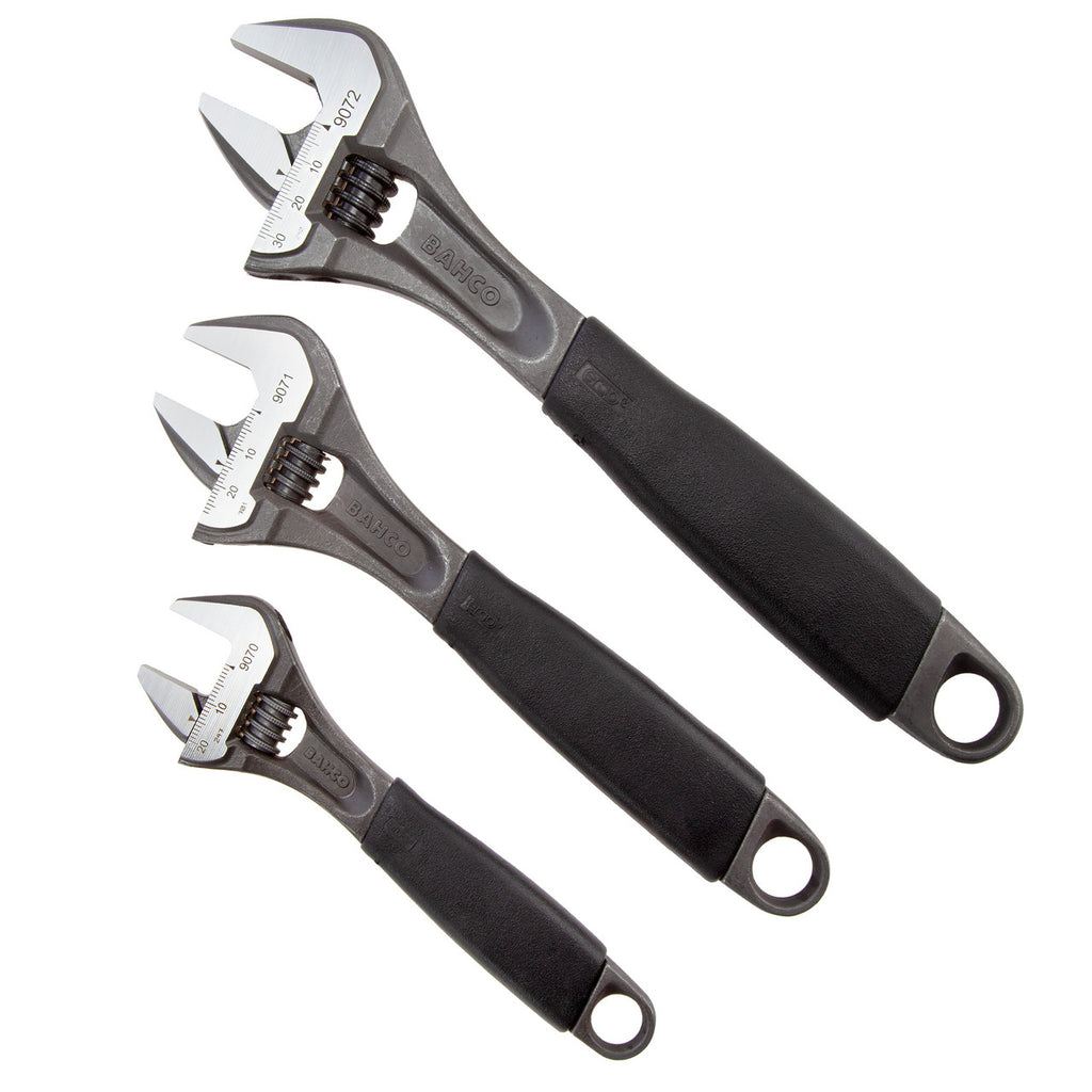 Bahco ADJUST 3-90 Ergo Central Nut Adjustable Wrench Set (Pack Of 3) main image