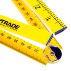 XTrade X0900157 Folding Metric and Imperial Rule (1m / 39in) folded close up