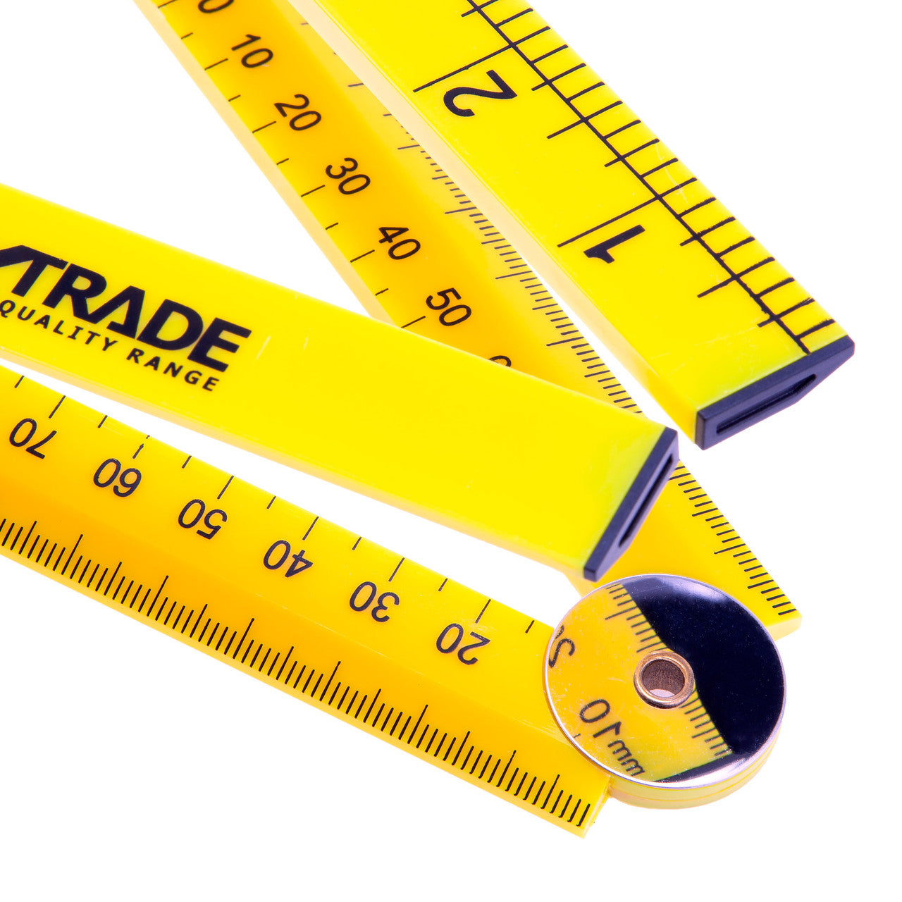 XTrade X0900157 Folding Metric and Imperial Rule (1m / 39in) folded close up