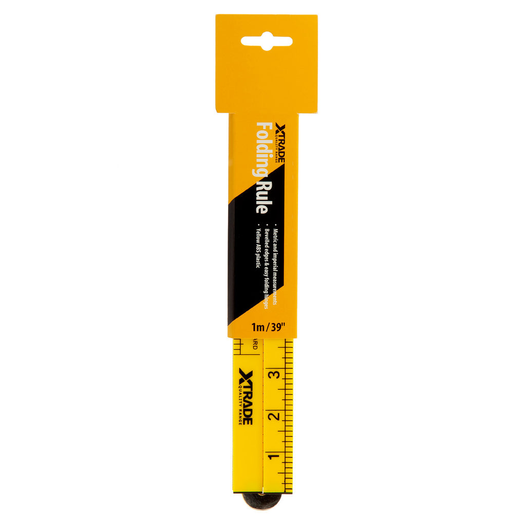 XTrade X0900157 Folding Metric and Imperial Rule (1m / 39in) in packaging