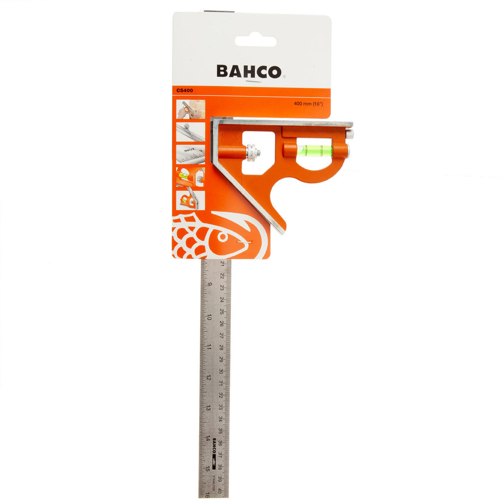 Bahco CS400 Combination Square 16in / 400mm in packaging