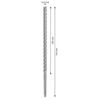 Bosch 2608833810 SDS+ 5X Masonry Drill Bit graphic showing measurements