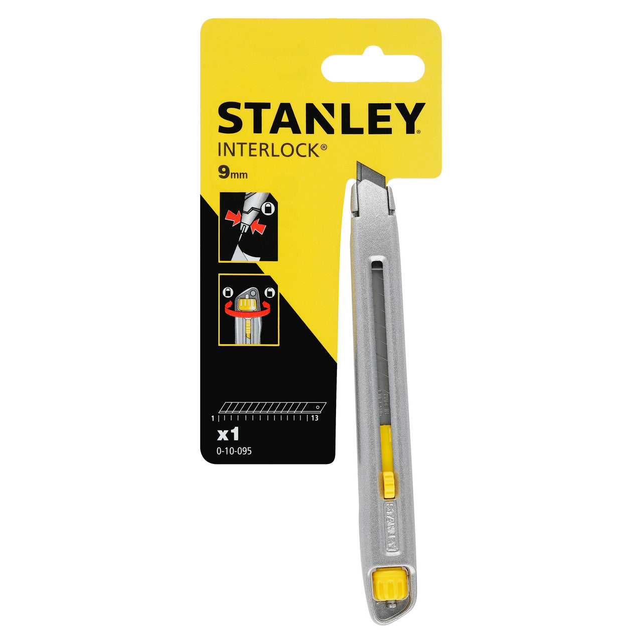 Stanley 0-10-095 9mm Snap Off Blade Knife in packaging