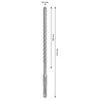 Bosch 2608833790 SDS+ 5X Masonry Drill Bit 8 x 150 x 210mm showing dimensions