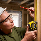 Stanley 0-33-726 FatMax Metric/Imperial Tape Measure with Blade Armor 8m measuring up on site