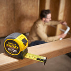 Stanley 0-33-726 FatMax Metric/Imperial Tape Measure with Blade Armor 8m ready for action on site