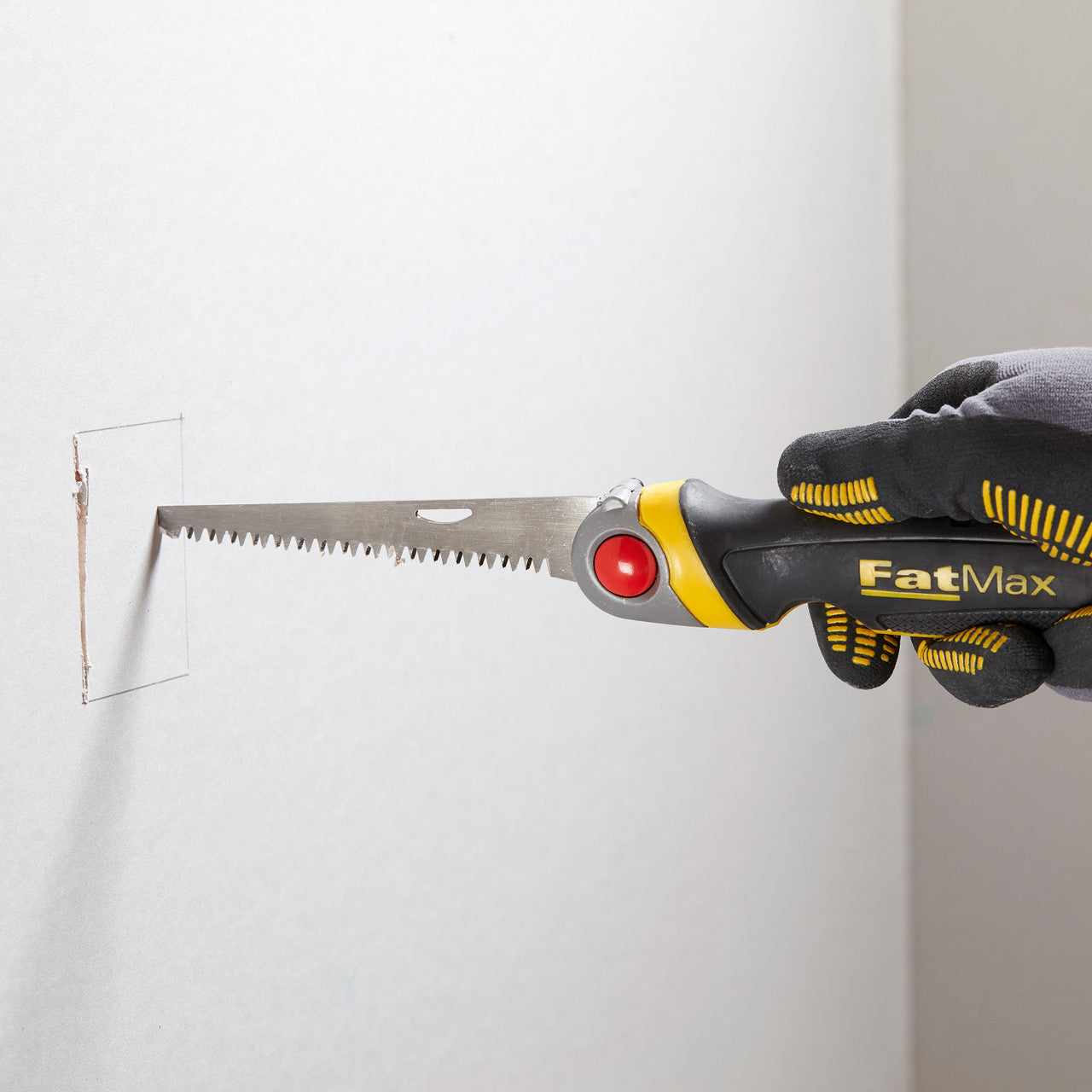 Stanley FMHT0-20559 FatMax Folding Plasterboard Saw 110mm (4") jabbing plasterboard