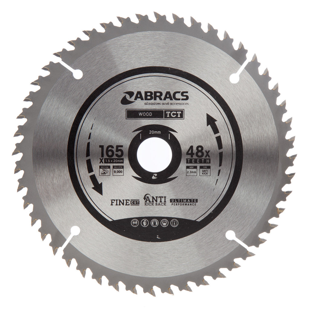 Abracs TCT16548 TCT Circular Saw Blade for Wood 165 x 20mm x 48T main image