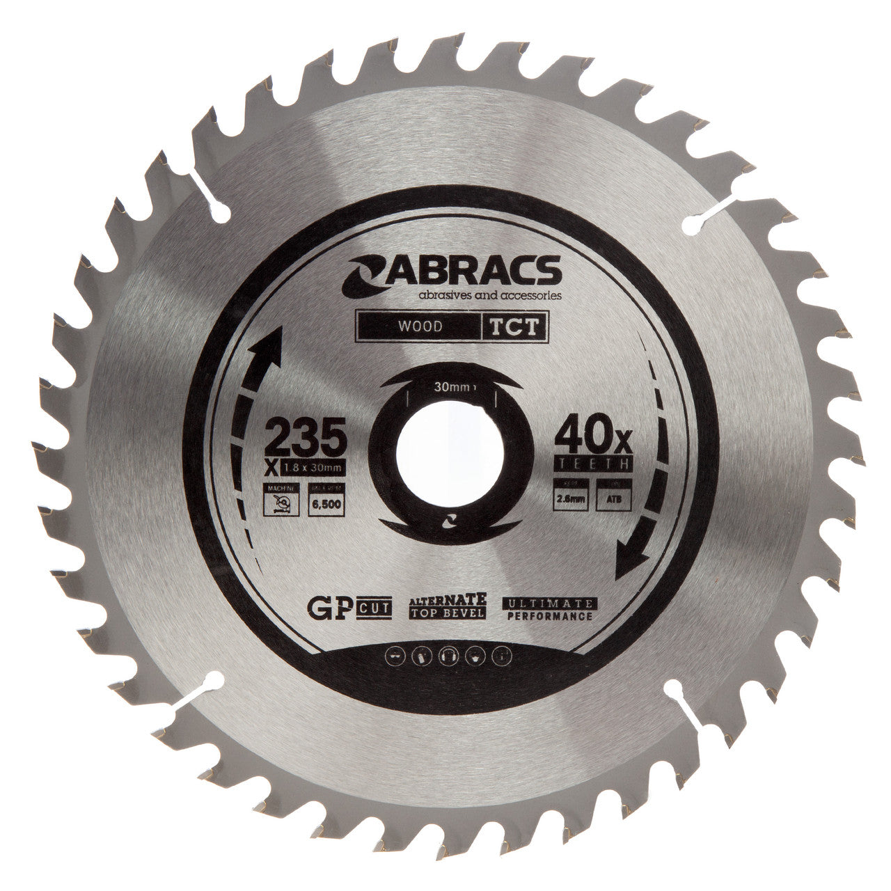 Abracs TCT23540 TCT Circular Saw Blade for Wood 235 x 30mm x 40T main image