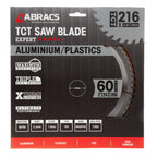 Abracs TCTA21660 TCT Circular Saw Blade for Aluminium 216 x 30mm x 60T in packaging